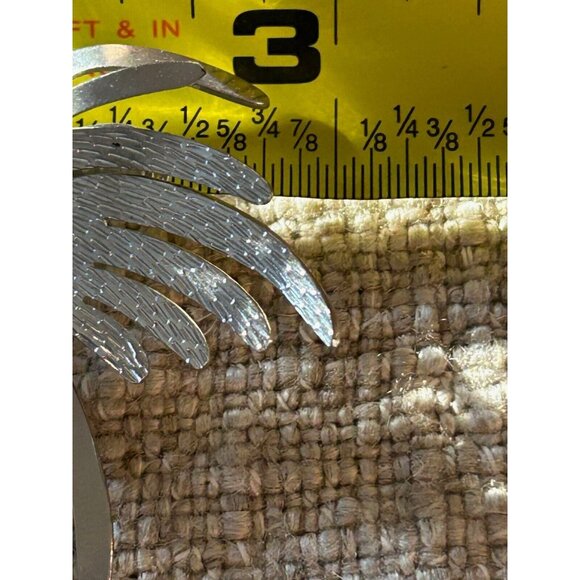 Vintage Coro Brooch Silver-Tone Abstract Starburst Pin Mid-Century Sculptural - Picture 15 of 15